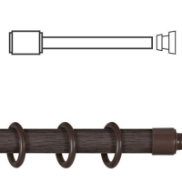 Кронштейн + ладья (пластик) орех ГП 2шт в уп.