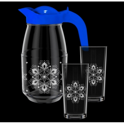 Набор для воды 3пр. арт.1607/2-Г "Шантарам" (кувшин+2 стакана) Набор для воды 3пр. арт.1607/2-Г "Шантарам" (кувшин+2 стакана)