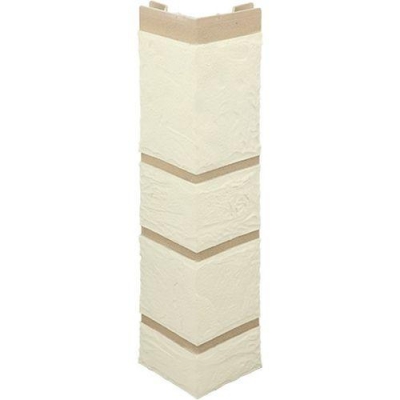 Наружный угол камень (белый) АЛЬТА-ПРОФИЛЬ