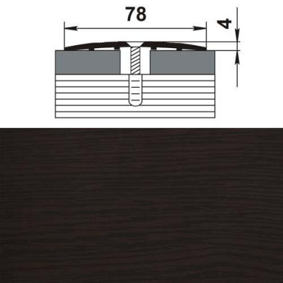 Профиль стыкоперекрывающий ПС 18.1800.095 дуб венге