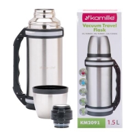 Термос 1500ml. из нержавеющей стали с ручкой и ремешком (2091) Термос 1500ml. из нержавеющей стали с ручкой и ремешком (2091)