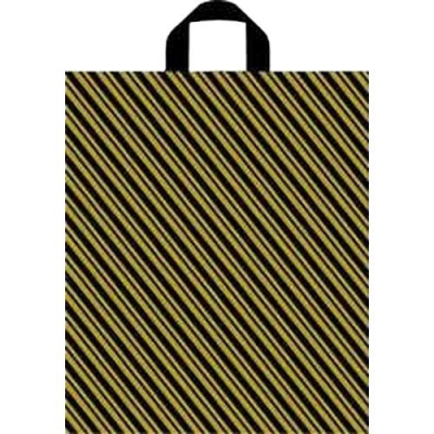 Пакет с петлевой ручкой 40 х 44+6 (37) (ТИКО) ПНД Золотая полоса ПТЛ00619