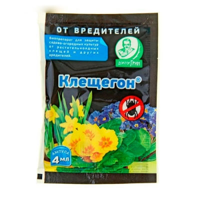 Средство от насекомых-вредителей КЛЕЩЕГОН 4мл 1127026 Средство от насекомых-вредителей КЛЕЩЕГОН 4мл 1127026