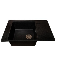 Мойка GranAlliance G-43 черная с сифоном