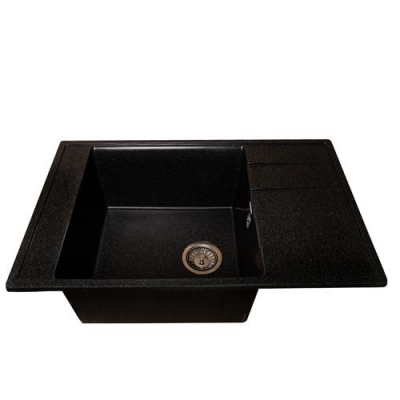 Мойка GranAlliance G-43 черная с сифоном