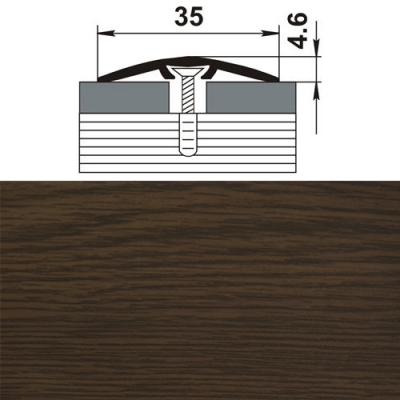 Профиль стыкоперекрывающий ПС 04-3. 900.091 дуб темный