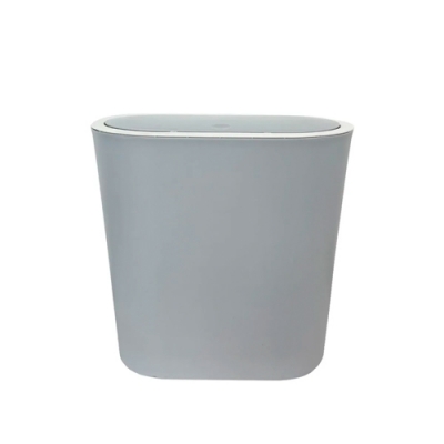 Бак для мусора 12л. овальный, с крышкой Swensa HDB-870-12WHT- белый полипропилен