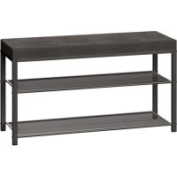 Банкетка "ТОРОНТО 33С" каркас Графит цвет сиденья серый 88,5х30х49см БТ33СГС