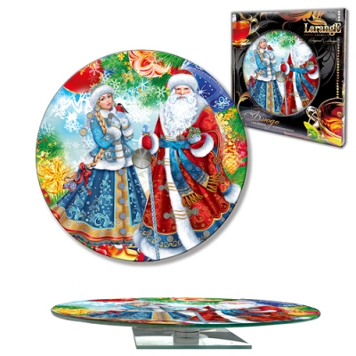 Блюдо сервировочное вращающееся d 280 мм, стекло арт.105-1521