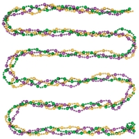 Бусы Волшебная страна Ожерелье (из 3-х цветных переплетенных бус),d бусины 0,6 и 0,3см, 2м 110387