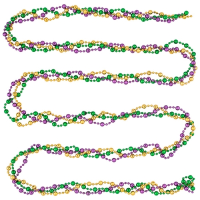 Бусы Волшебная страна Ожерелье (из 3-х цветных переплетенных бус),d бусины 0,6 и 0,3см, 2м 110387