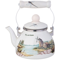Чайник agness эмалированный со съемным фильтром из нжс, 1,1 л 943-061