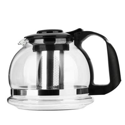 Чайник заварочный 1500мл, ситечко из нержавеющей стали, стекло, полипропилен (850-101)