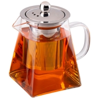Чайник заварочный (пирамидка), AROMA, объем 500 мл, из боросиликатного стекла арт.111192 Чайник заварочный (пирамидка), AROMA, объем 500 мл, из боросиликатного стекла арт.111192