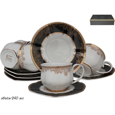 Чайный набор 240 мл 12пр. в под.уп.(х6)Фарфор арт.133-116 Чайный набор 240 мл 12пр. в под.уп.(х6)Фарфор арт.133-116