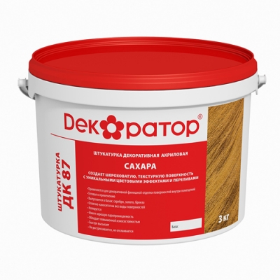 Декоративная штукатурка Декоратор "Сахара" База Серебро ДК 87 (10 кг)