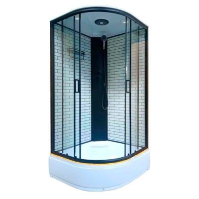 Душевая кабина ДАНА-030К 90*90*215 средний поддон, БЕЛЫЙ КИРПИЧ (3 места)