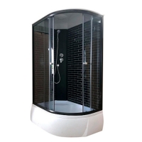 Душевая кабина Дана 24К R 120*80*215 правая высокий поддон, ЧЕРНЫЕ КИРПИЧИКИ ( 3 места)