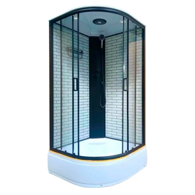 Душевая кабина ДАНА-30К 90*90*215 высокий поддон, БЕЛЫЙ КИРПИЧ (3 места)