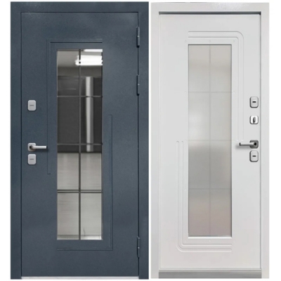 Дверь металлическая климатическая Ferroni Luxor Termo 7 Букле Графит 860 правая