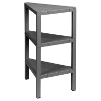 Этажерка угловая Nature 330х330х725мм серый арт.4342862