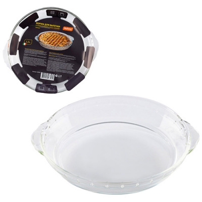 Форма для выпечки CAMILLA 1,3 л, круглая, с ручками, из боросиликатного стекла арт.103633