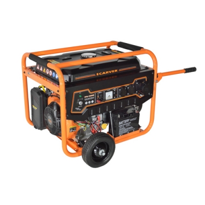 Генератор CARVER PPG-10000Е бензин (LT-192FВ, 8,0/8,3кВт, 220В, бак 25л,эл.ст, кол/рук. медь)6шт/пал