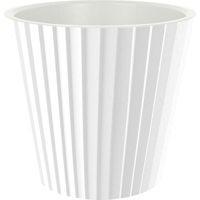 Горшок для цветов "Sand" D280мм, 10,5л c дренажной вставкой белый IG6403