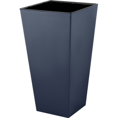 Горшок цветочный InGreen Лондон CUBE 250х250х470мм 19,4л c дренаж вставкой серый IG7803