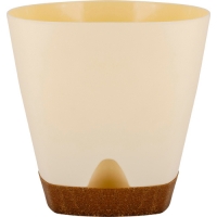 Горшок цветочный InGreen WOOD D170мм 2,5л с прикорневым поливом сливочный/бук IG6100