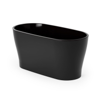 Горшок цветочный "Лея" 4л овальный двойной (с автополивом) (графитовый) (уп.6) М8898 г.Октябрьский