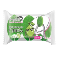 Губка Perfera для мытья посуды Умный Помощник с фиксацией на кран Лайм 3 шт, размер 107/72/30 ПФУ-01