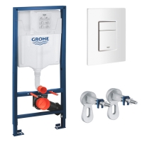 Инсталляция Grohe Rapid SL 3в1 38772001WHITE (квадр. клавиша белая)