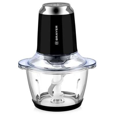 Измельчитель BRAYER 1405BR 600Вт, AC мотор, стекл.чаша 1,2л, 4 лезвия из нержав, 2 скорости
