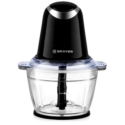 Измельчитель BRAYER 1406BR, 500Вт, AC мотор, стекл.чаша 1л, 2 лезвия из нерж.стали, 2 скорости