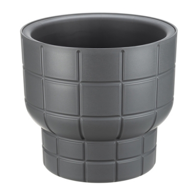Кашпо КАРЕ IDEA D280мм 7,8л со вставкой Графитовый