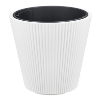 Кашпо СТРИП IDEA D390мм H370 мм 30л со вставкой белый М3413