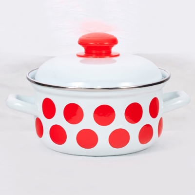 Кастрюля 1.5л С-15084АП2 ГОРОХ КРАСНЫЙ (г.Лысьва)