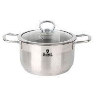 Кастрюля 5л из нержавеющей стали со стекл. кр., 24х11,5см (R-50) "МАРУСЯ"