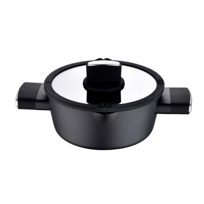 Кастрюля алюм, 20см, 2л, стек.кр., Ion Plus, BERGNER,арт.BG-35910-BK