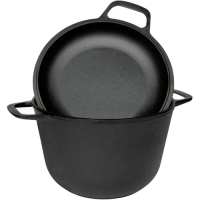 Кастрюля чугунная с крышкой-сковородой чугунной, 6л, 24см, ТМ ГАРДАРИКА 1306-4 Кастрюля чугунная с крышкой-сковородой чугунной, 6л, 24см, ТМ ГАРДАРИКА 1306-4