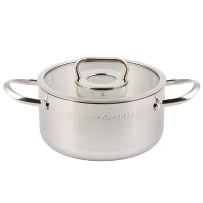 Кастрюля нерж, 4.75 л, с крыш, крыш стекло, Daniks, Навия, индукц, SD-0136-22 (505754)