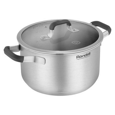 Кастрюля Rondell Stolz RDS-1752 2.3л. d=18см (с крышкой) стальной