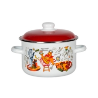 Кастрюля цил. 4л, белосн., Завтрак, 6RD201M