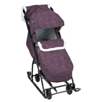 Коляска комбинированная Nika Наши детки 6 НДТ6/6 баклажановый с полосками