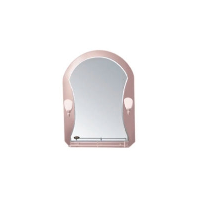 Комбинированное зеркало с одной полочкой и 2-мя светильниками, бронза 60*80 "POTATO" P740-1