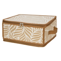 Короб складной на молнии "Листья", д300 ш280 в150, бежевый арт.ESH22 M Короб складной на молнии "Листья", д300 ш280 в150, бежевый арт.ESH22 M