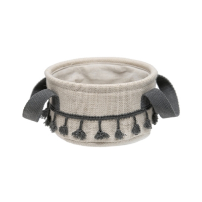 Корзина стеллажная с ручками "Кантри", Д200 Ш200 В100, пепельный арт.LIS-88S