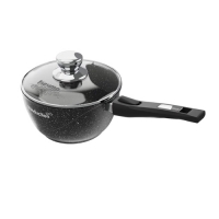 Ковш индукционный 1.7л АП со съемн ручк и стекл крышкой Гранит black Induction Pro арт.082802И