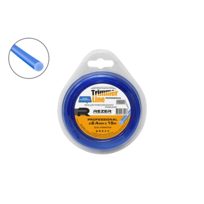Леска PROFESSIONAL 2.4мм 15м кругл. Rezer (10/120шт. в кор.) код 30286 Леска PROFESSIONAL 2.4мм 15м кругл. Rezer (10/120шт. в кор.) код 30286